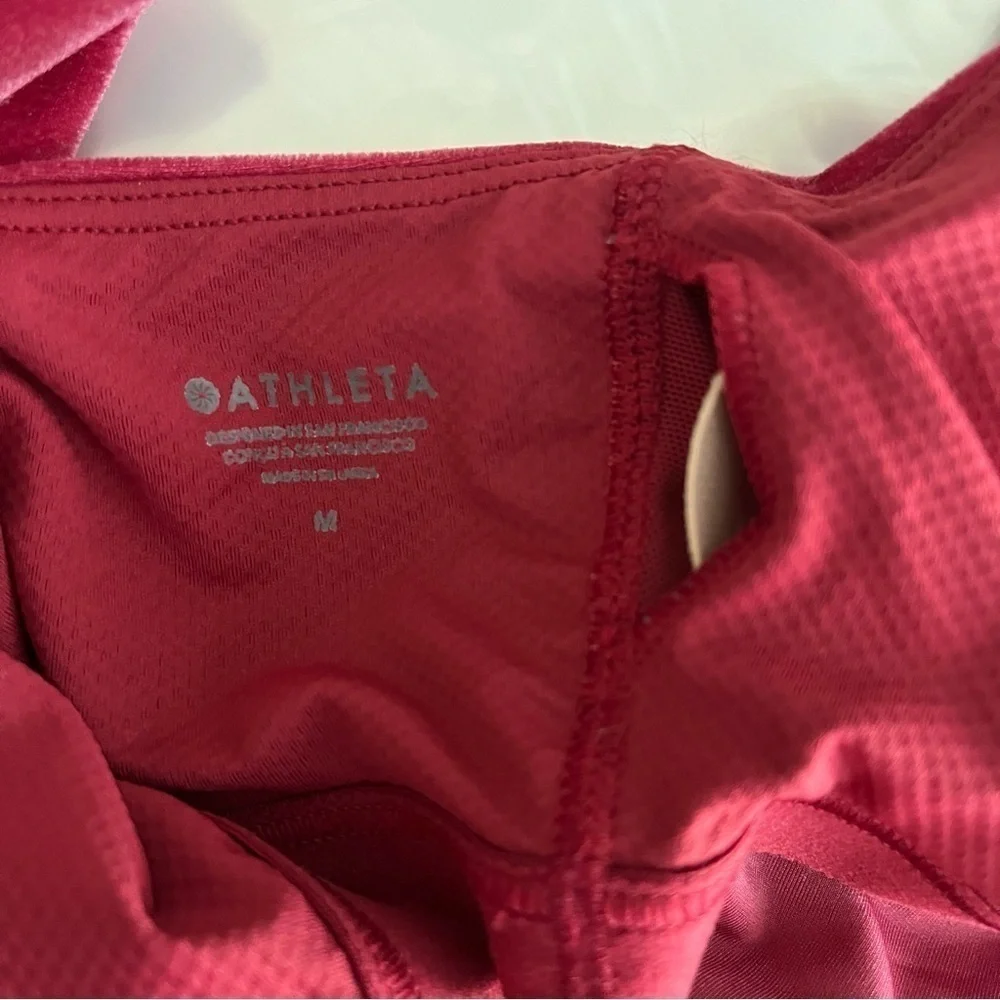 ATHLETA‎ Elation Velvet Tight Leggings and Cropped Workout Top Matching Set